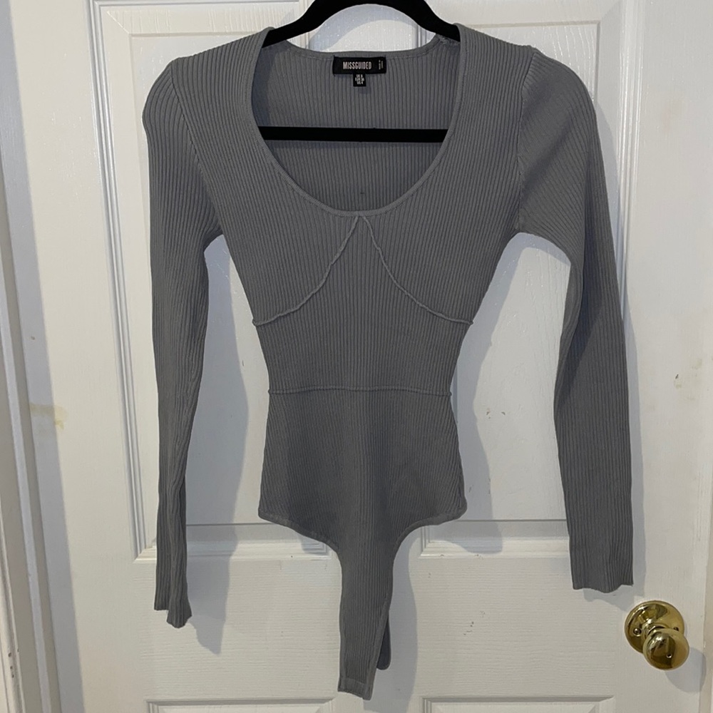 Soft stretch sweater bodysuit